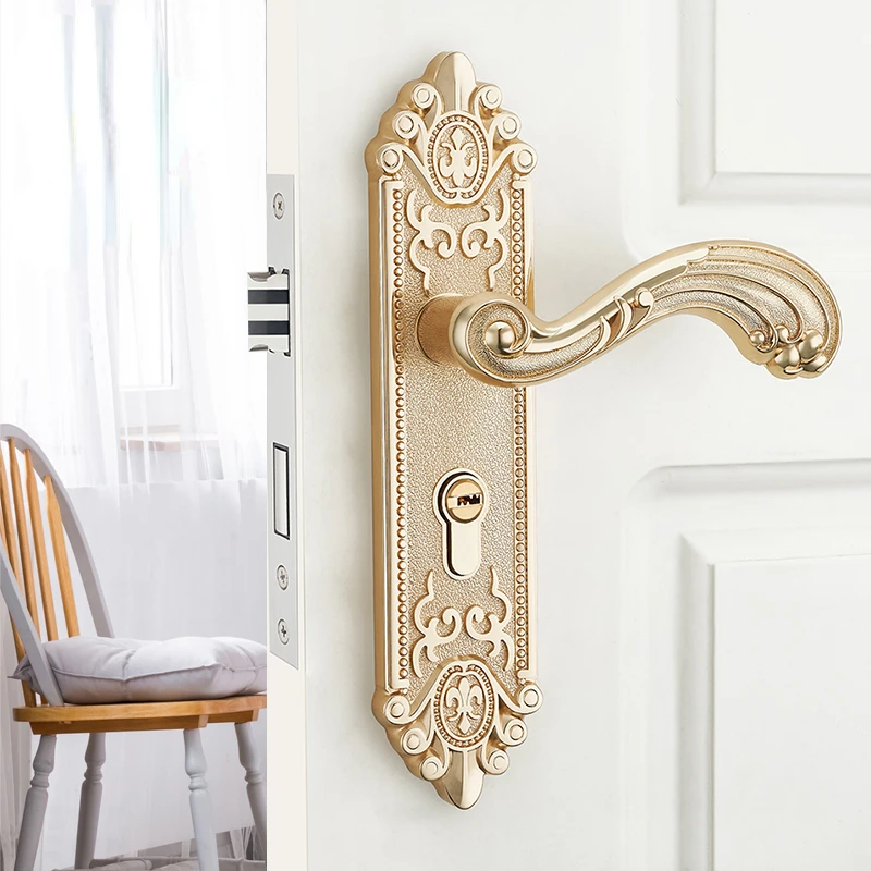 Furniture Hardware Lock - مقبض باب داخلي أوروبي صامت، قفل