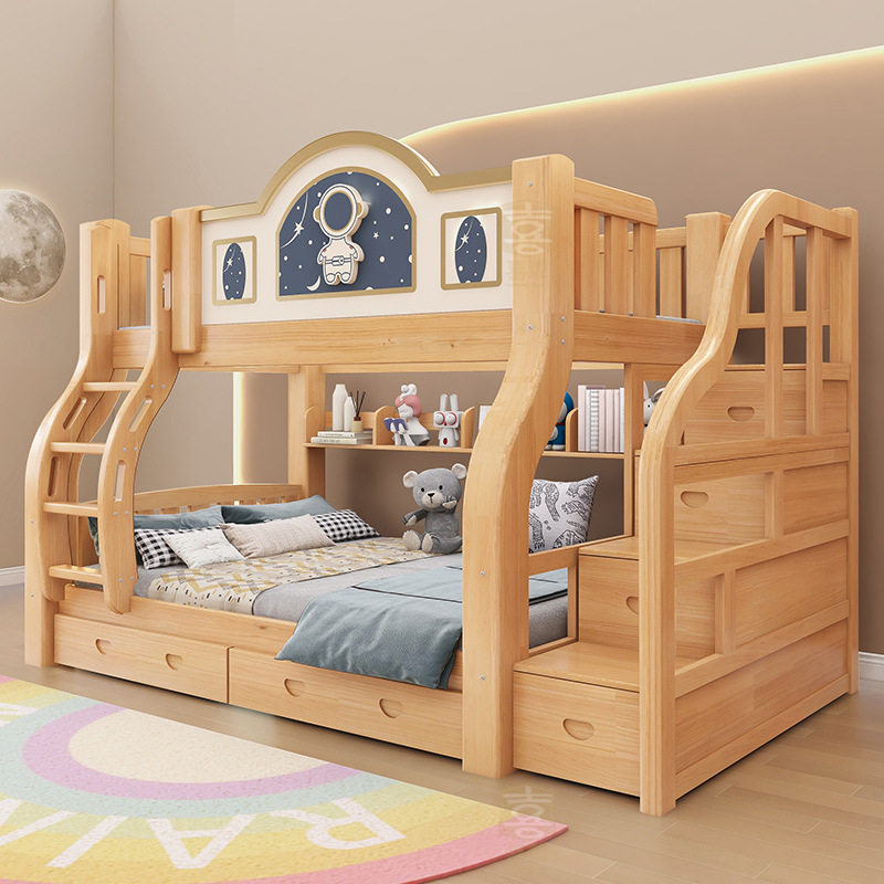 سرير خشبي صلب من طبقتين، سرير  - مراجعة Furniture Hardware Lowes وسعره