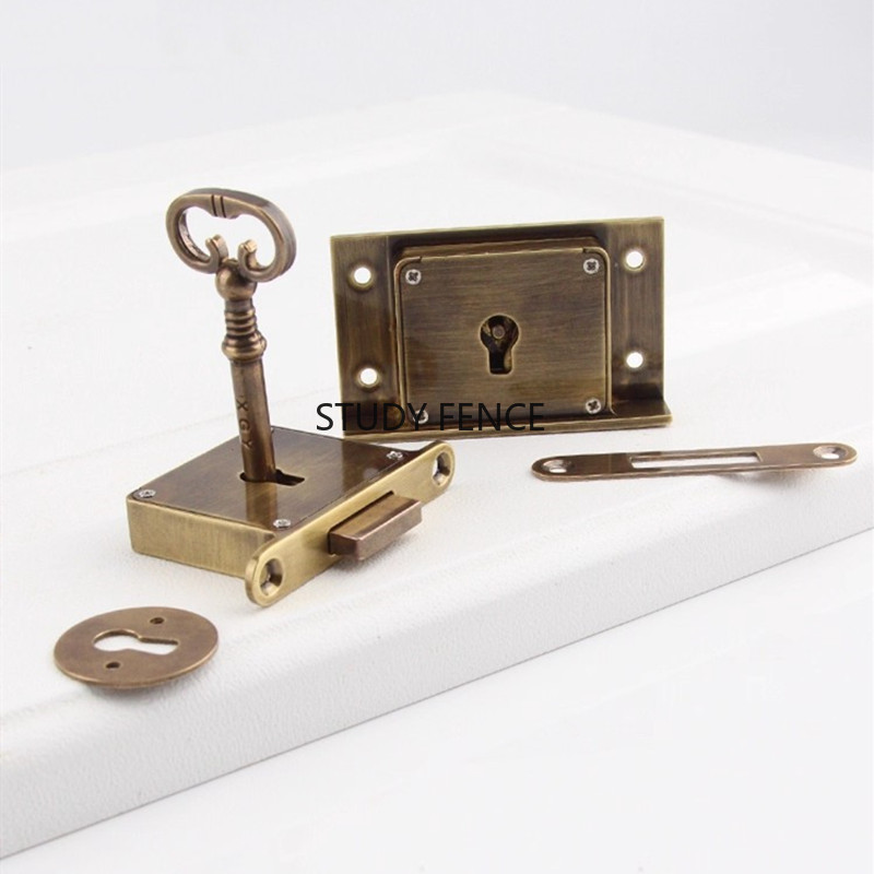 1 قطعة قفل للدرج المعدني العتي - مراجعة Furniture Hardware Lock وسعره