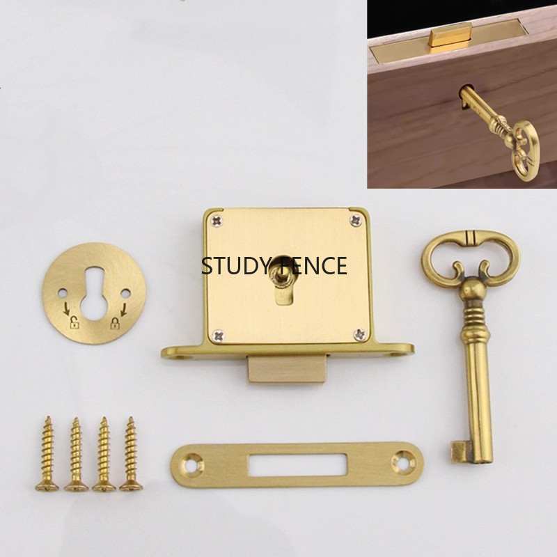 1 قطعة قفل للدرج المعدني العتي - مراجعة Furniture Hardware Lock وسعره