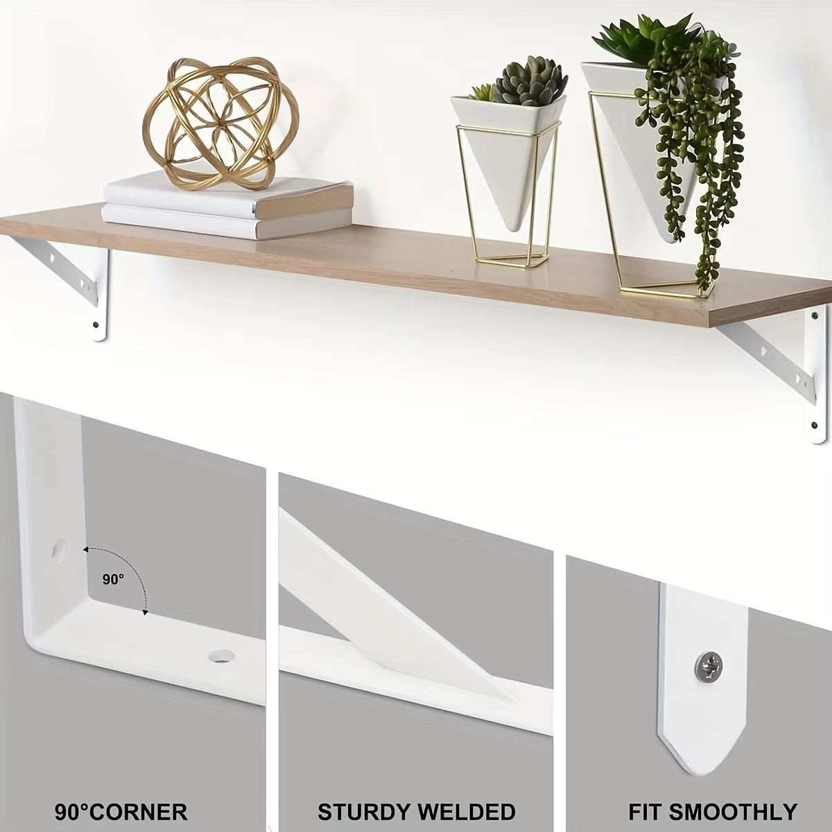 قطعتان من حوامل الرفوف المثلثة - مراجعة Shelf Bracket Pair وسعره